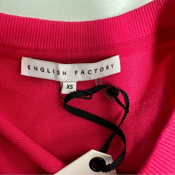 English Factory Pink Puff Sleeve mini Dress size XS NWT - Picture 6 of 9